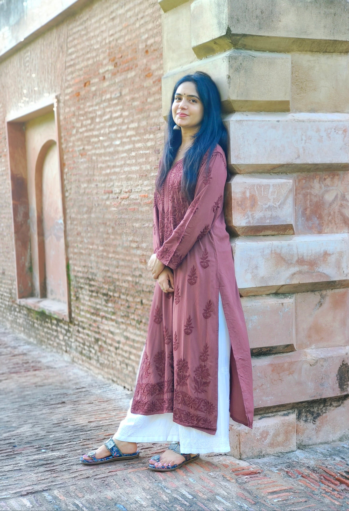 Afreen Modal Straight Long Brown kurta