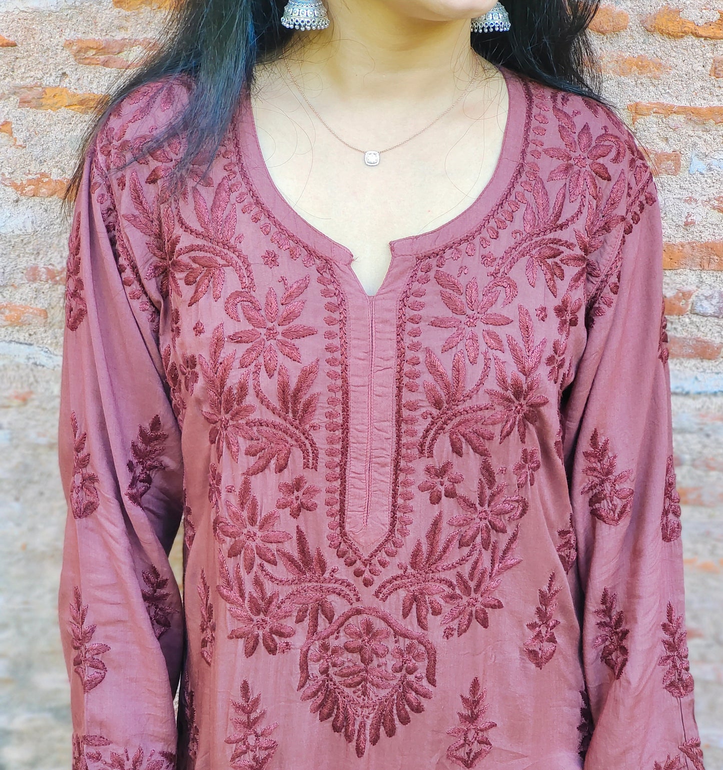 Afreen Modal Straight Long Brown kurta