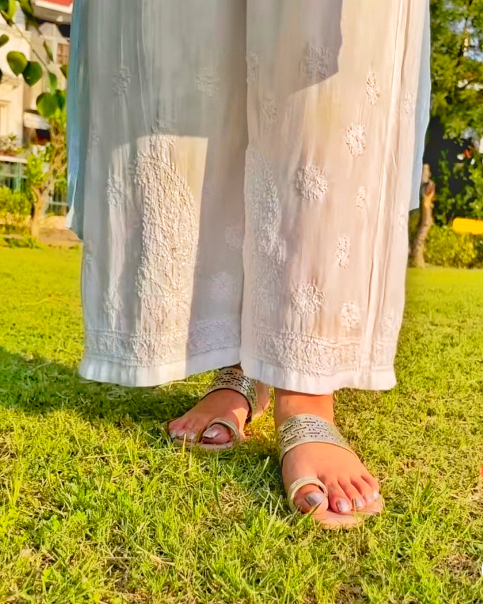 Rayon Chikankari Palazzo