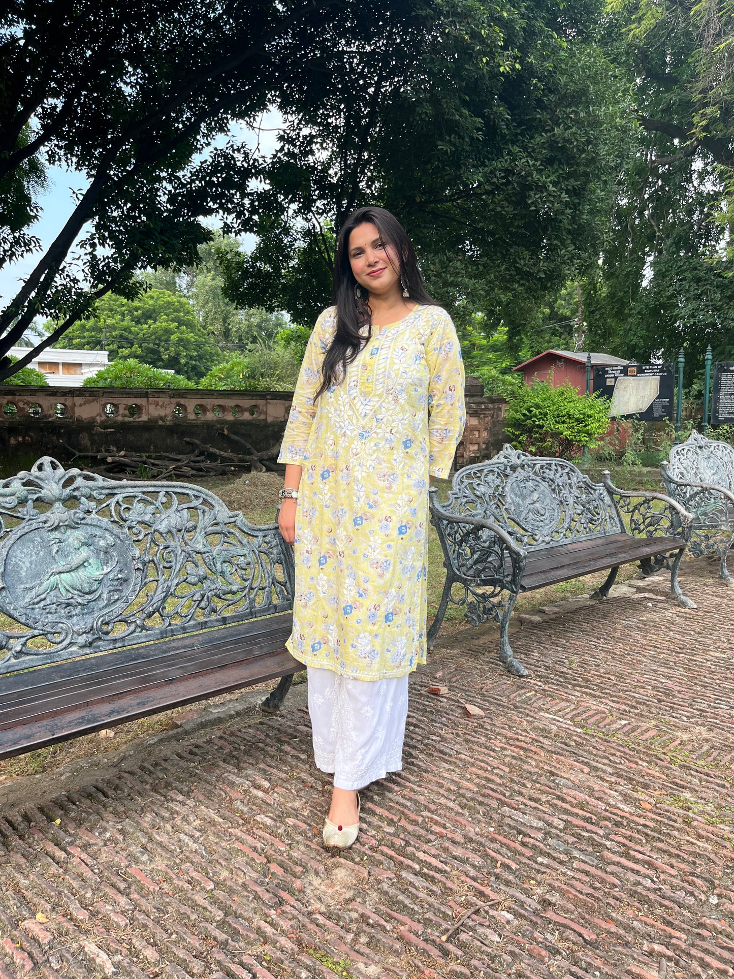 Mul Cotton Long Straight printed kurta