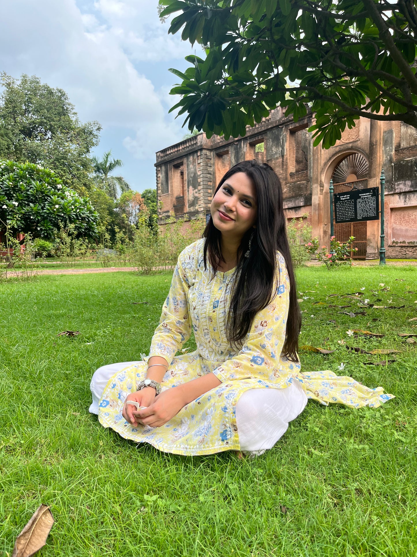 Mul Cotton Long Straight printed kurta